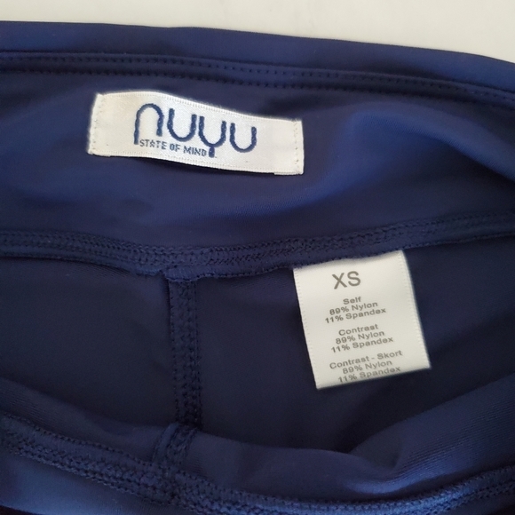 Nuyu Navy Biker Leggings XS Mesh New With Tags - Picture 4 of 11